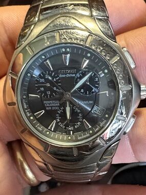 Citizen Titanium Men's Watch - Gray and Silver Dial